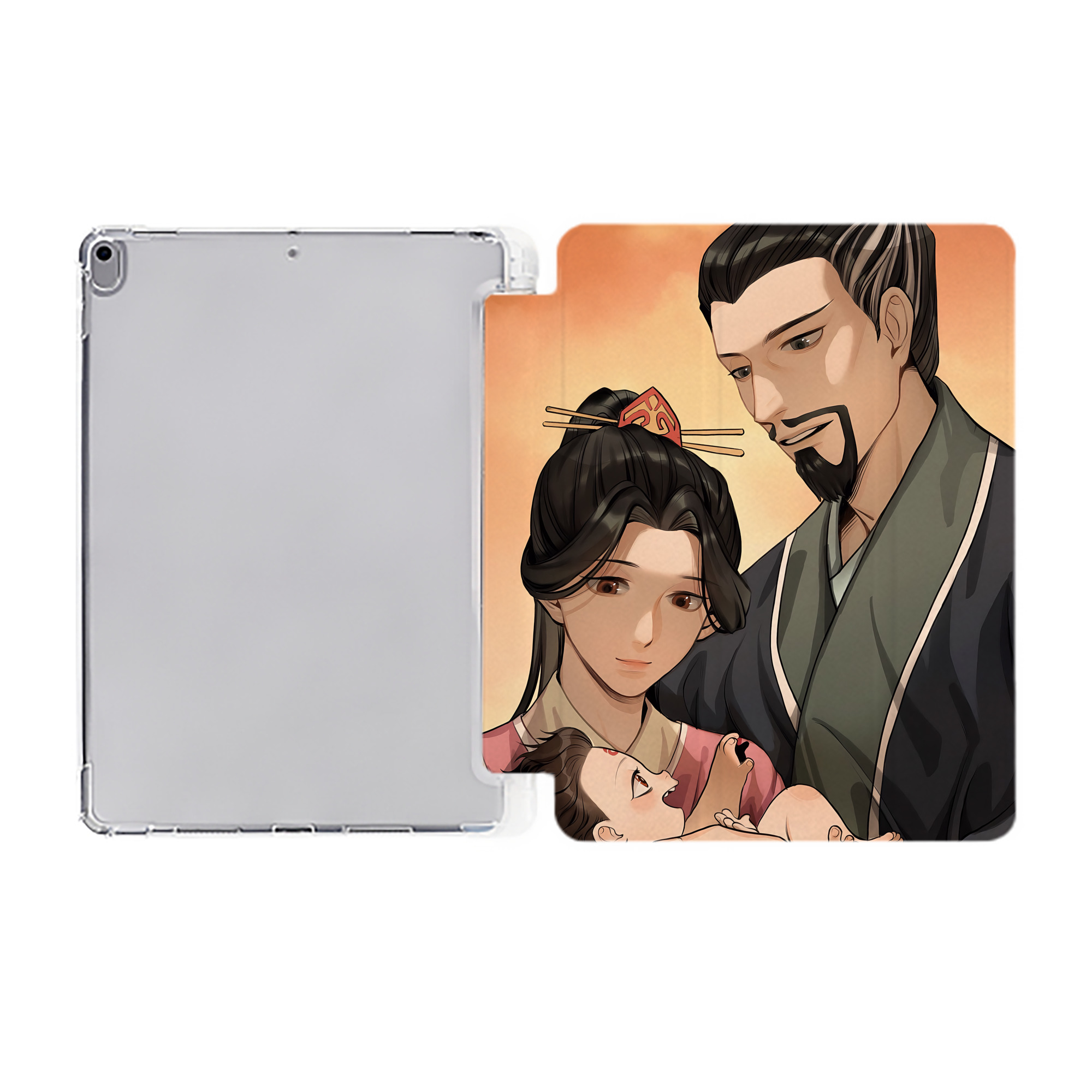 （画像用） Ne Zha 2 ナタ 魔童の大暴れ IPad ケース ペン収納付き 三つ折りスタンド PUレザー×シリコン 対応機種9.5/10.5/10.9インチ